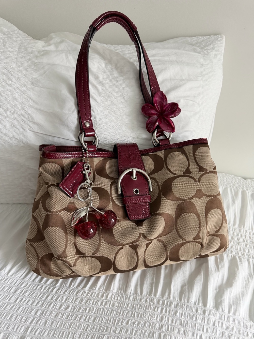 Vintage Coach Soho Signature Canvas Tote Bag